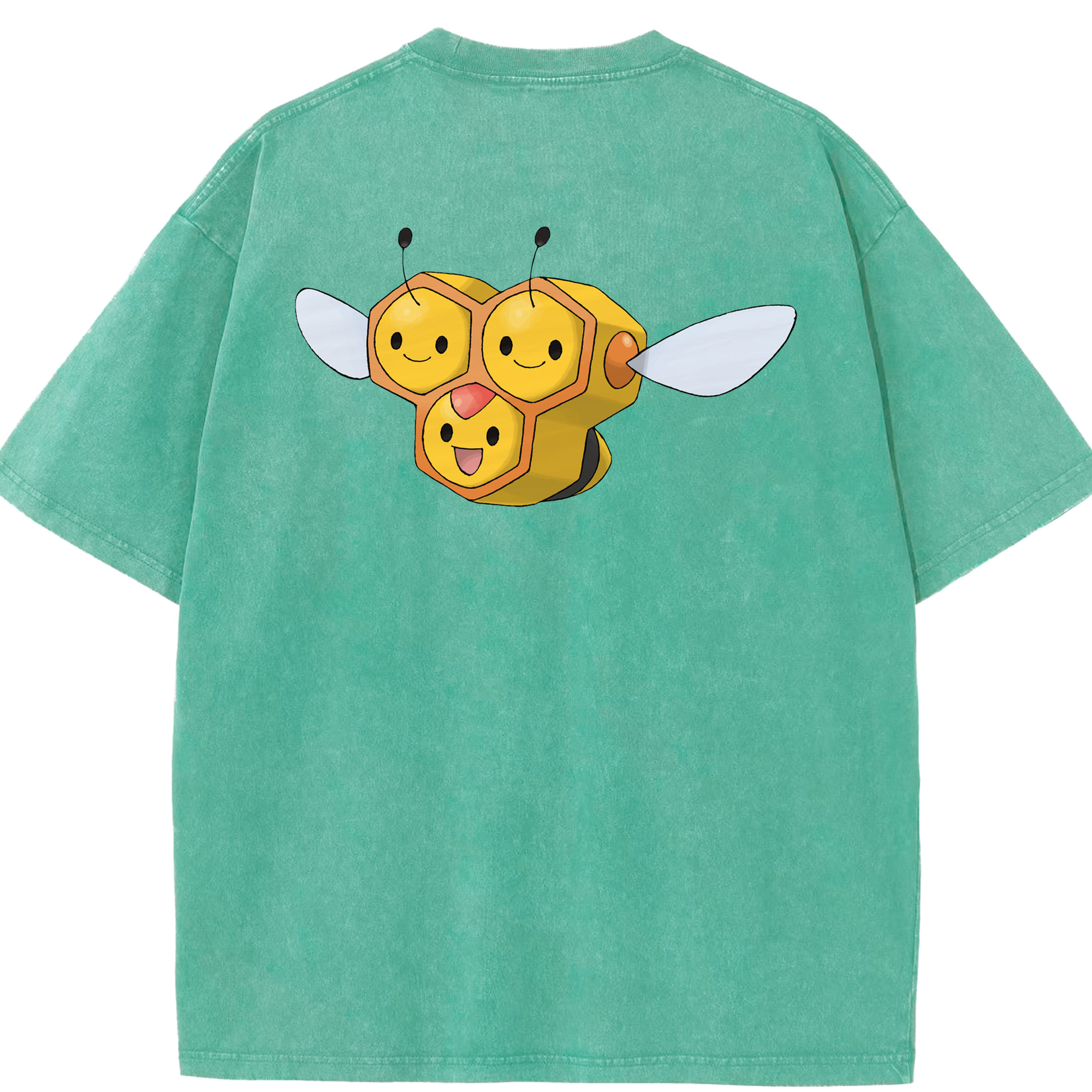 （画像用） ポケットモンスター Pokémon 綿100% ヴィンテージ風 半袖Tシャツ（背面プリント）